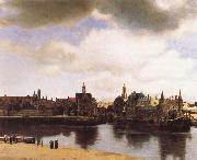 Jan Vermeer View over Delft oil